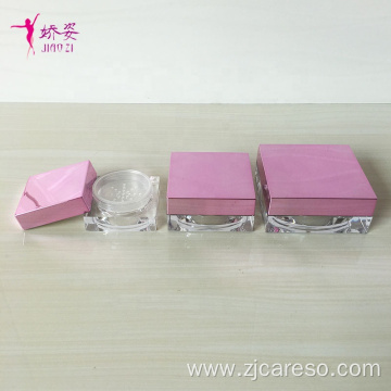 Packaging 30g Powder Jar with Electroplated Pink Lid